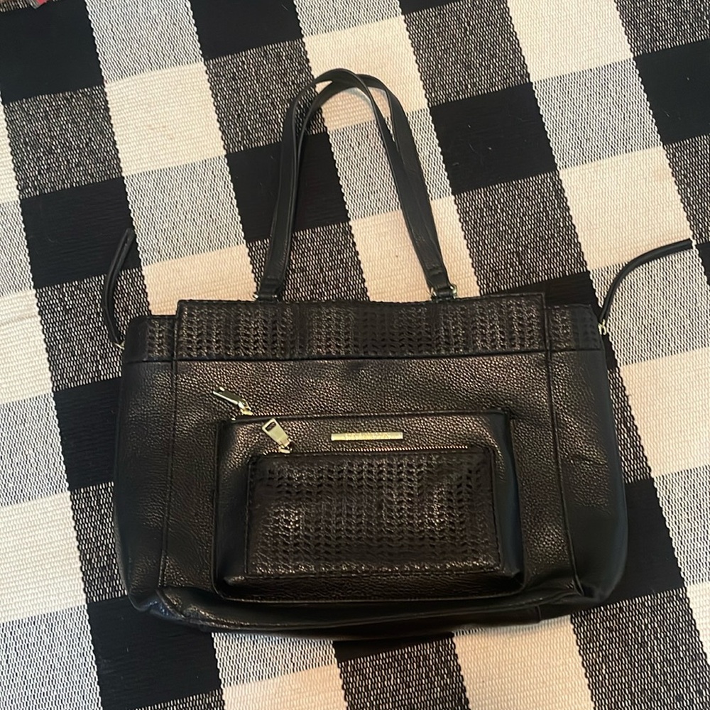 Steve Madden Black Leather Tote